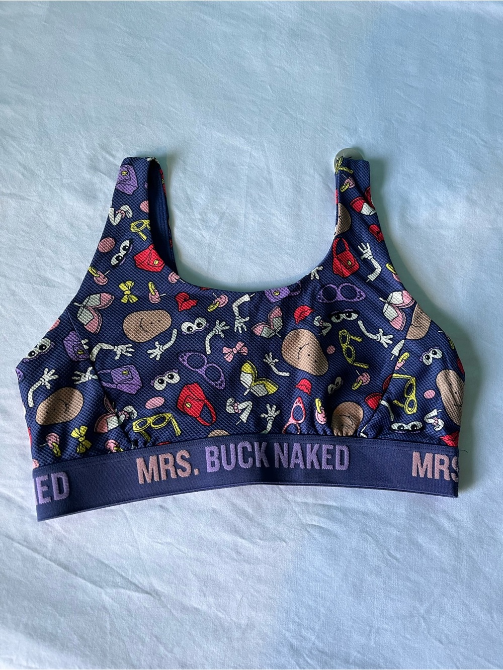 Duluth Trading Co Navy Multicolor Printed Sports Bra